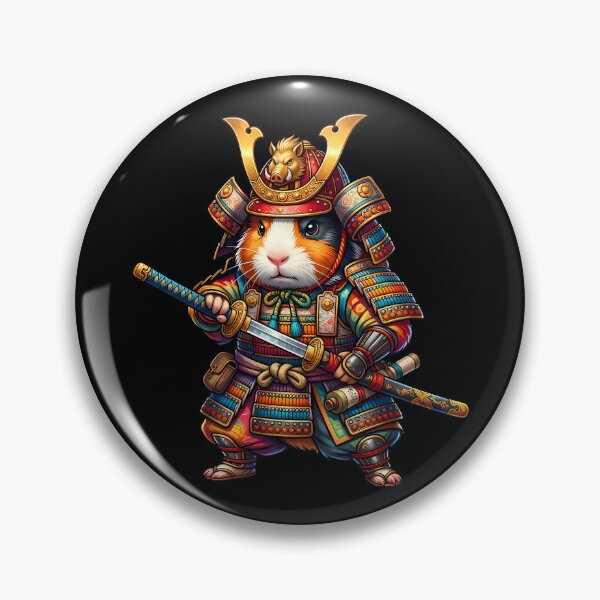 Item preview, Guinea Pig Samurai designed and sold by Funny Vintage Stickers And T-Shirts.