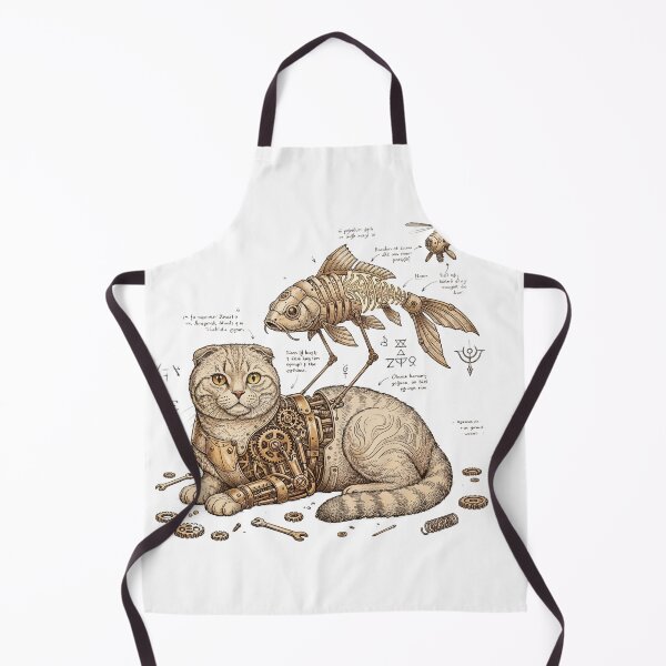 Item preview, Steampunk Cat Mechanical Blueprint Shirt Vintage Engineering Kitten Sci Fi Animal Design designed and sold by Anastasiia Yurevych.