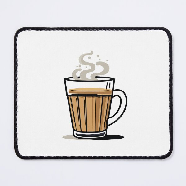 Item preview, Big Steaming Cutting Chai Glass Illustration designed and sold by GouravArts.