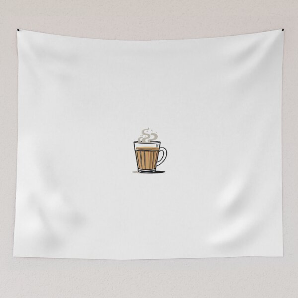 Item preview, Big Steaming Cutting Chai Glass Illustration designed and sold by GouravArts.