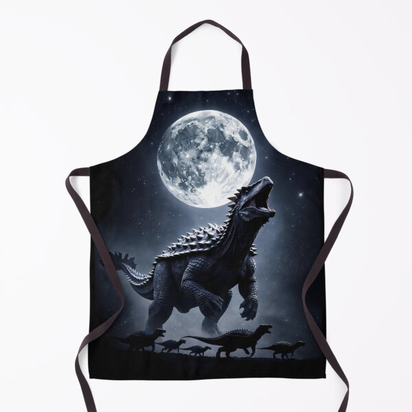 Item preview, Ankylosaurus Moonlit Dinosaur Roaring Full Moon Stars designed and sold by Syrupulse.