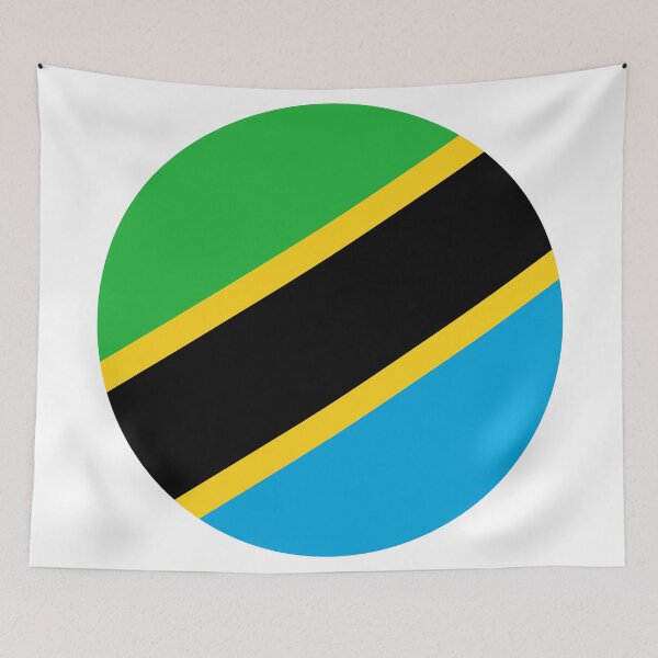Item preview, Tanzania Round Flag Tanzanian Patriotic Heritage designed and sold by NTGUILTY.