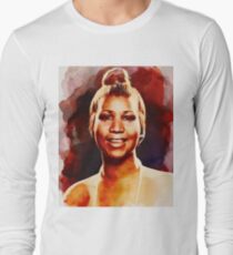 Aretha Franklin, Music Legend Long Sleeve T-Shirt