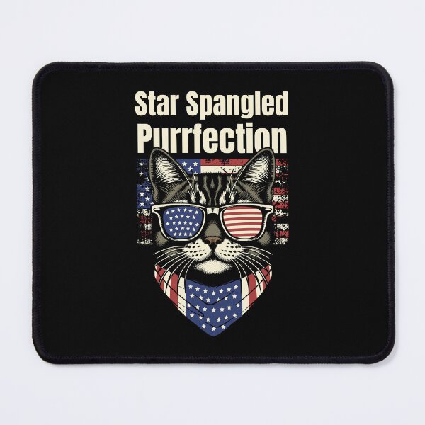 Item preview, Star Spangled Purrfection - Funny Patriotic Cat designed and sold by Sachie's Studio.