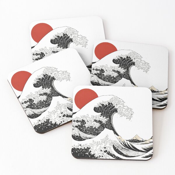 Item preview, Midnight Wave with Red Sun designed and sold by Kavya Art.