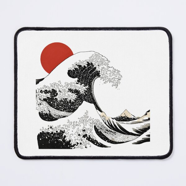 Item preview, Midnight Wave with Red Sun designed and sold by Kavya Art.