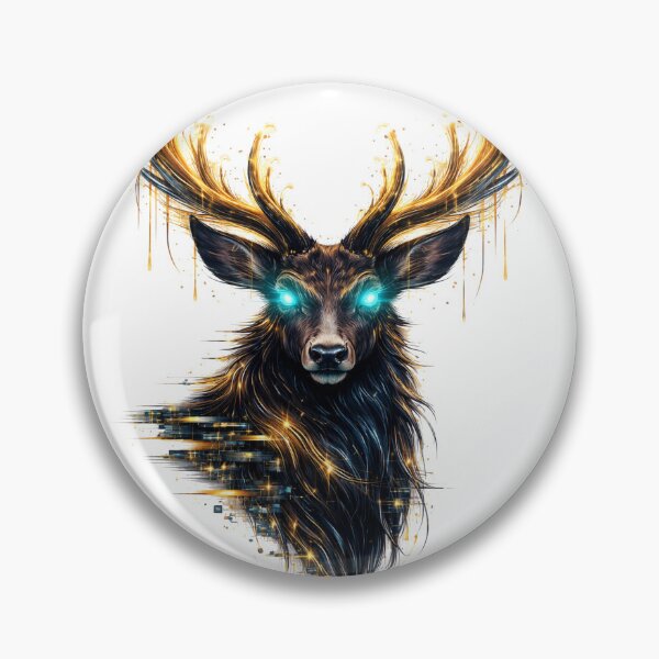 Item preview, Data Deer - Fiber Optic Stag Forest Art designed and sold by Antonrec86.