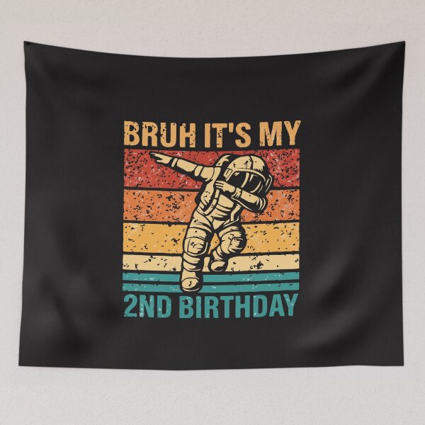 Item preview, Bruh It’s My 2nd Birthday Astronaut Funny 2 Year Old Space Birthday Boy designed and sold by kiralynstration.