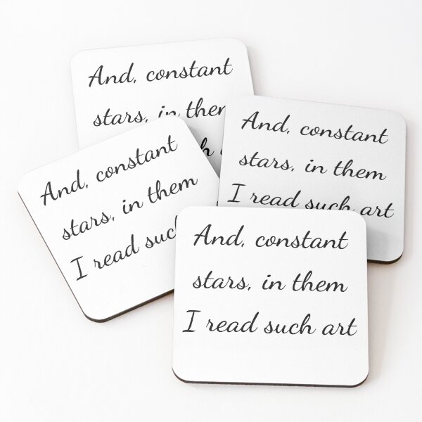 Item preview, "And, constant stars, in them I read such art" - handwriting black designed and sold by ariksworld.