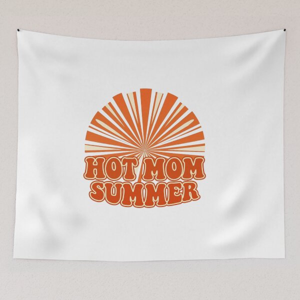 Item preview, Hot Mom Summer Retro Vintage Shirt Funny Summer Mom Aesthetic Groovy Sun Design designed and sold by Anastasiia Yurevych.