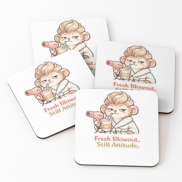 Item preview, Fresh Blowout. Still Attitude. — Glam Lion Sticker designed and sold by Gentlestate.