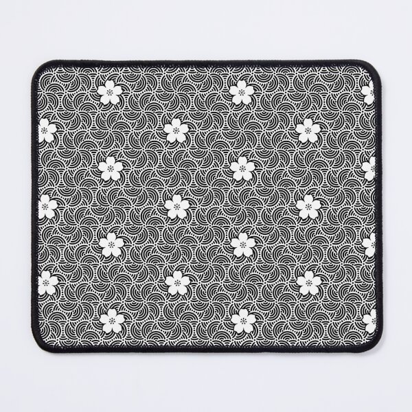 Item preview, Seigaiha Uzushio Vortex - Black & White with Sakura designed and sold by Uzushio-En.