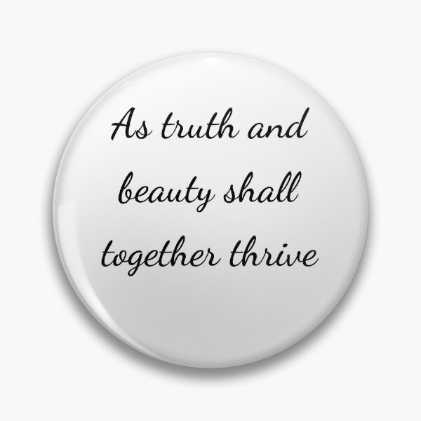 Item preview, "As truth and beauty shall together thrive" - handwriting black designed and sold by ariksworld.