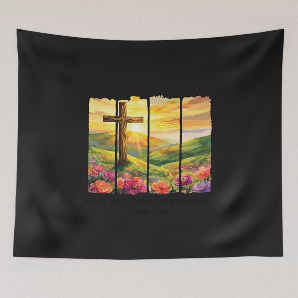 Item preview, He Is Not Here He Is Risen Christian Easter Faith Inspirational Vintage designed and sold by kiralynstration.
