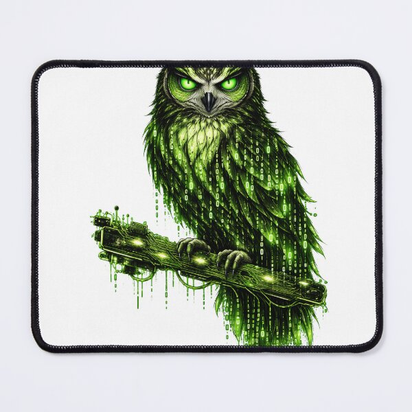 Item preview, Binary Owl - Matrix Code Wisdom Sticker designed and sold by Antonrec86.