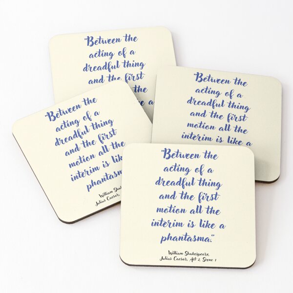 Item preview, Chill Shakespeare Quote from Julius Caesar designed and sold by CharlottePlaceArt.