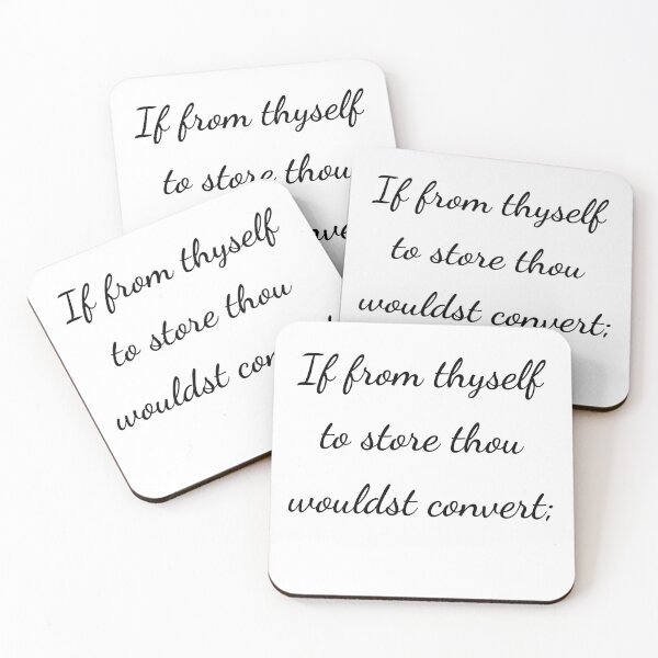 Item preview, "If from thyself, to store thou wouldst convert;" - handwriting black designed and sold by ariksworld.