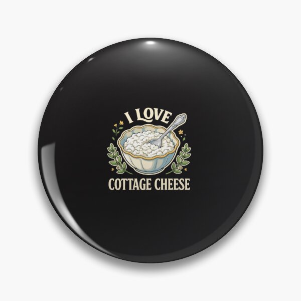 Item preview, I Love Cottage Cheese Funny Food Lover Dairy Humor Retro designed and sold by kiralynstration.