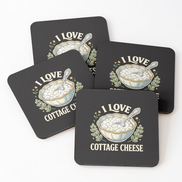Item preview, I Love Cottage Cheese Funny Food Lover Dairy Humor Retro designed and sold by kiralynstration.
