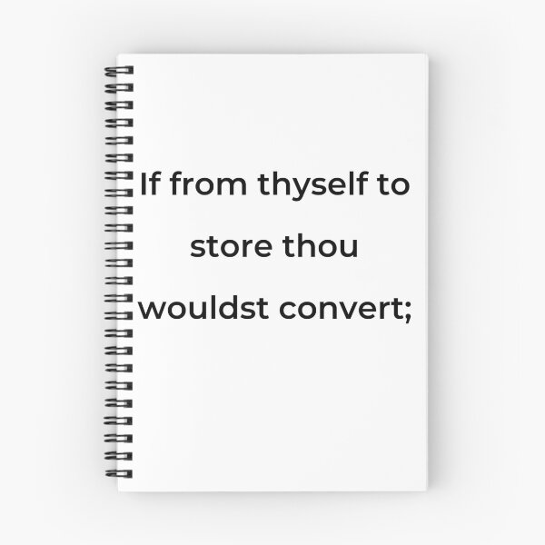 Item preview, "If from thyself, to store thou wouldst convert;" - print black designed and sold by ariksworld.