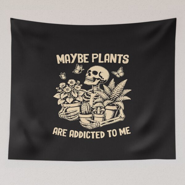 Item preview, Maybe Plants Are Addicted To Me Skeleton Gardener Funny Plant Lover Retro designed and sold by kiralynstration.