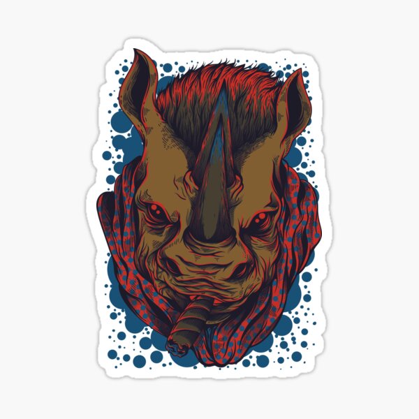 cool rhino Sticker