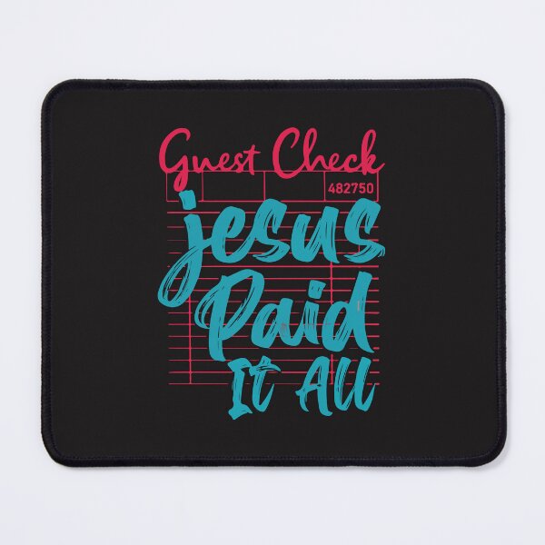 Item preview, Jesus Paid It All Funny Receipt Christian Faith Guest Check Humor Retro designed and sold by kiralynstration.