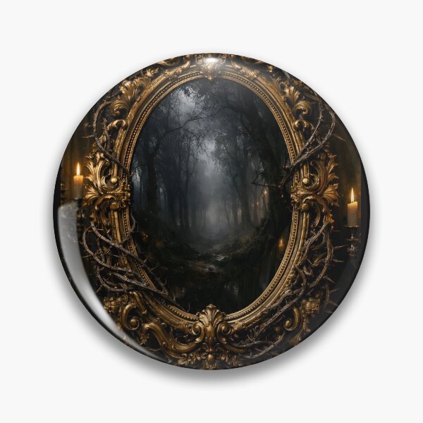 Item preview, Baroque Mirror of Lost Secrets | Ornate Gothic Gold & Ancient Thorns Art designed and sold by Studio77-Gothic.