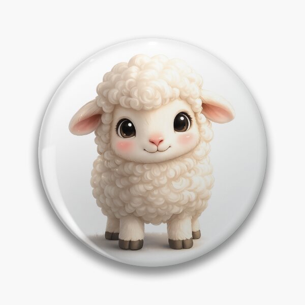 Item preview, Cute Fluffy Sheep Aesthetic Soft Lamb designed and sold by Best-Kept.