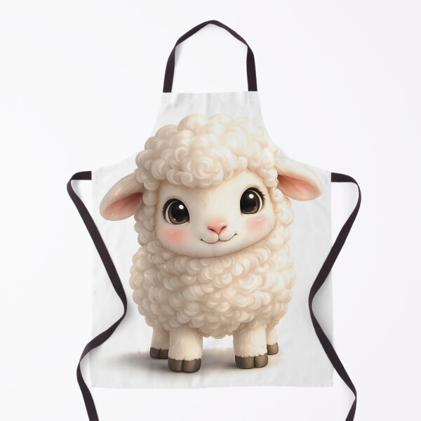 Item preview, Cute Fluffy Sheep Aesthetic Soft Lamb designed and sold by Best-Kept.