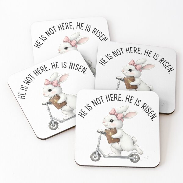 Item preview, Bunny Riding Scooter He Is Risen Tee designed and sold by Dmo3HarkoArt.