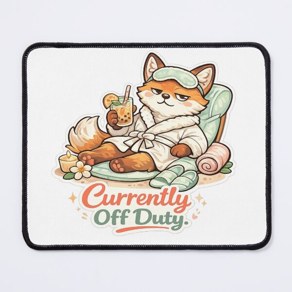 Item preview, Currently Off Duty. — Spa Day Fox Sticker designed and sold by Gentlestate.