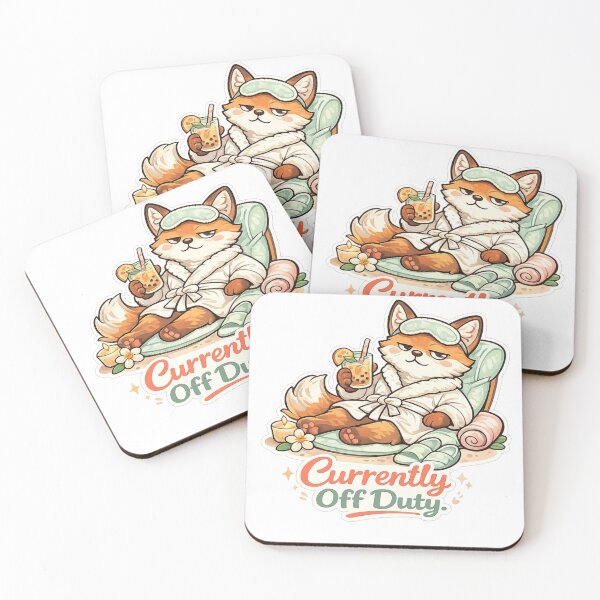 Item preview, Currently Off Duty. — Spa Day Fox Sticker designed and sold by Gentlestate.