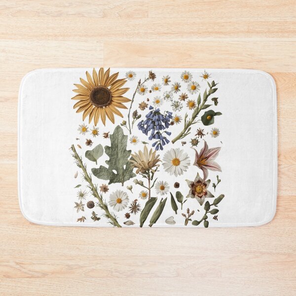 Item preview, Vintage Botanical Wildflower Collage on Black Background designed and sold by Kavya Art.