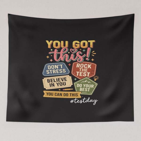 Item preview, You Got This Test Day Teacher Encouragement Motivational School Retro designed and sold by kiralynstration.