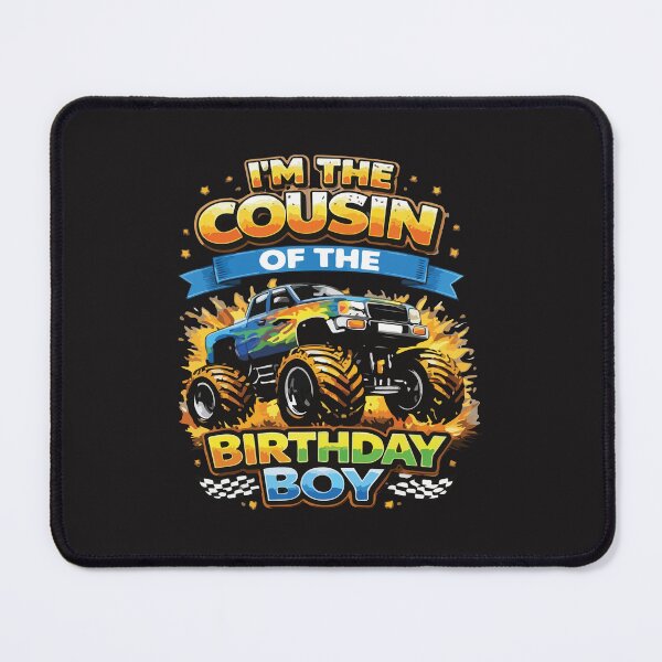Item preview, Monster Truck I Am The Cousin Of The Birthday Boy Funny Party Truck Kids designed and sold by kiralynstration.