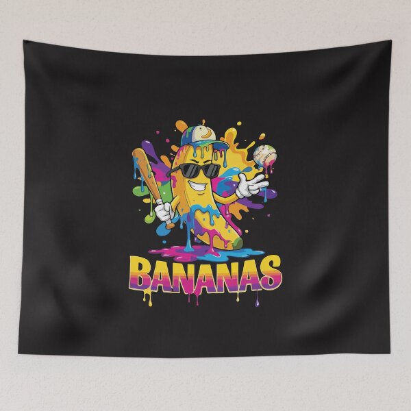 Item preview, Let’s Go Banana Funny Baseball Sports Retro Banana Team Kids Boys designed and sold by kiralynstration.