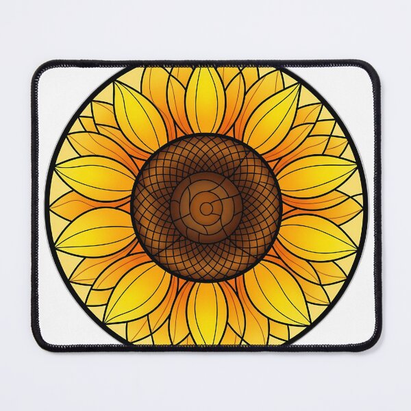 Artikelvorschau, Sonnenblumen-Glasmalerei-Emblem entworfen und verkauft von pumsquare.