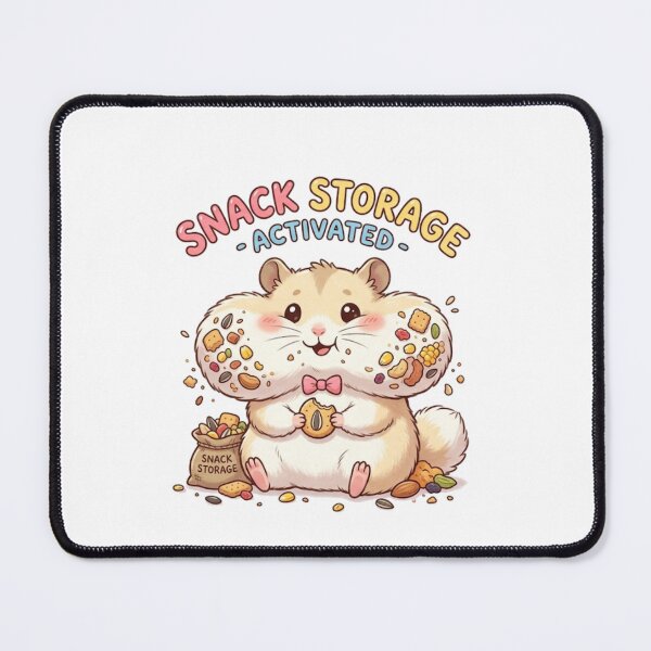 Item preview, Snack Storage Activated Cute Hamster | Funny Kawaii Food Lover Cartoon Design designed and sold by SoftPawsAtelier.