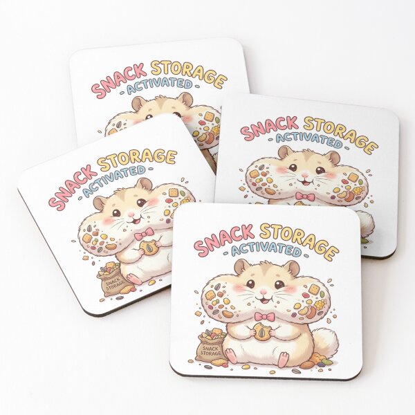 Item preview, Snack Storage Activated Cute Hamster | Funny Kawaii Food Lover Cartoon Design designed and sold by SoftPawsAtelier.