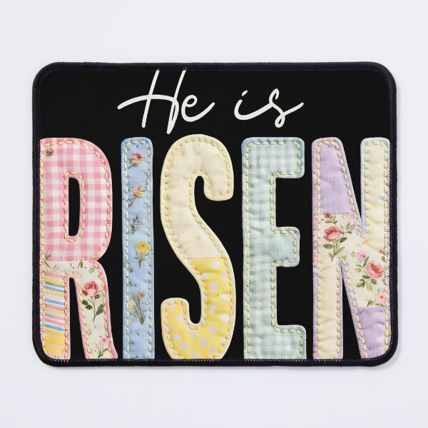Item preview, He is Risen Quilted Fabric Easter Tee designed and sold by Dmo3HarkoArt.