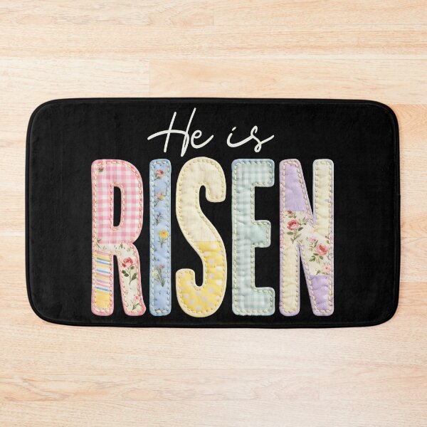 Item preview, He is Risen Quilted Fabric Easter Tee designed and sold by Dmo3HarkoArt.
