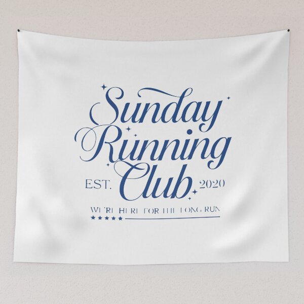 Item preview, Sunday Running Club Funny Retro Running Fitness Workout Club Aesthetic designed and sold by kiralynstration.