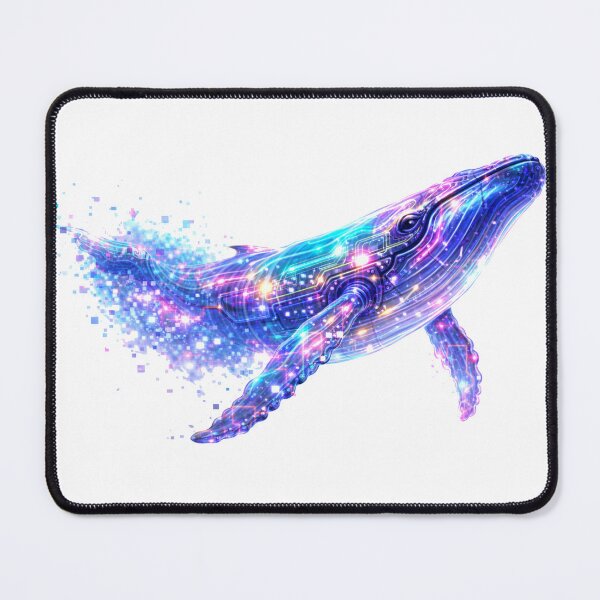 Item preview, Crystal Whale - Prismatic Data Stream Art designed and sold by Antonrec86.