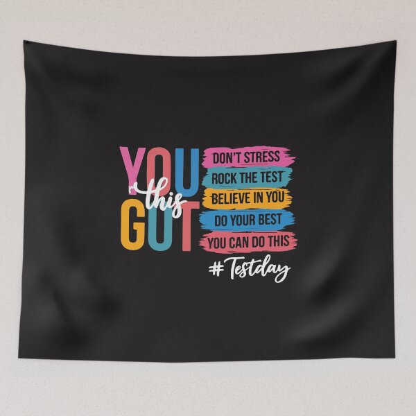 Item preview, You Got This Don’t Stress Rock The Test Day Teacher Motivational Retro designed and sold by kiralynstration.