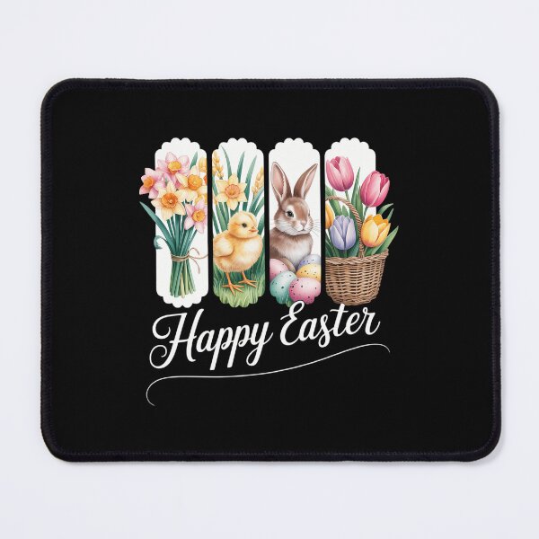 Item preview, Brushstroke Happy Easter Bunny Chick Eggs Florals designed and sold by IdunayaStore.