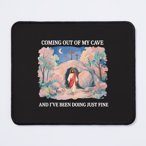 Item preview, Jesus Coming Out Of My Cave Funny Christian Meme Vintage Distressed Humor designed and sold by kiralynstration.