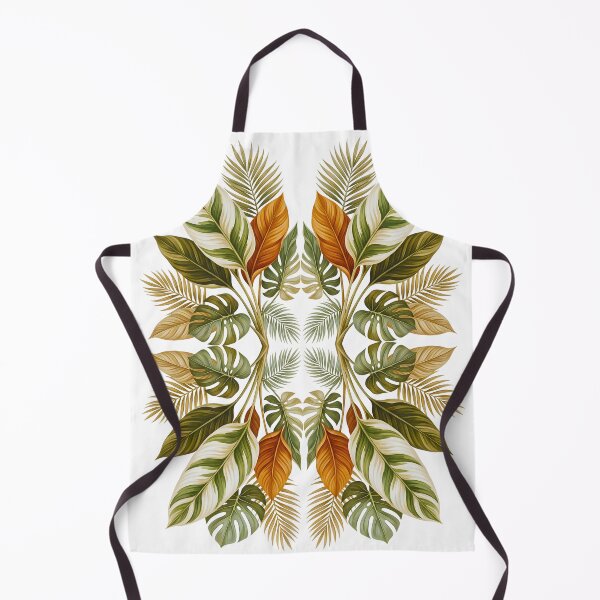 Item preview, green retro floral mid century modern leaves designed and sold by ArtivioShop.