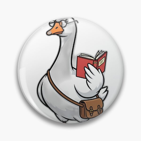 Item preview, Bookish Goose With Tiny Satchel And Book designed and sold by pumsquare.