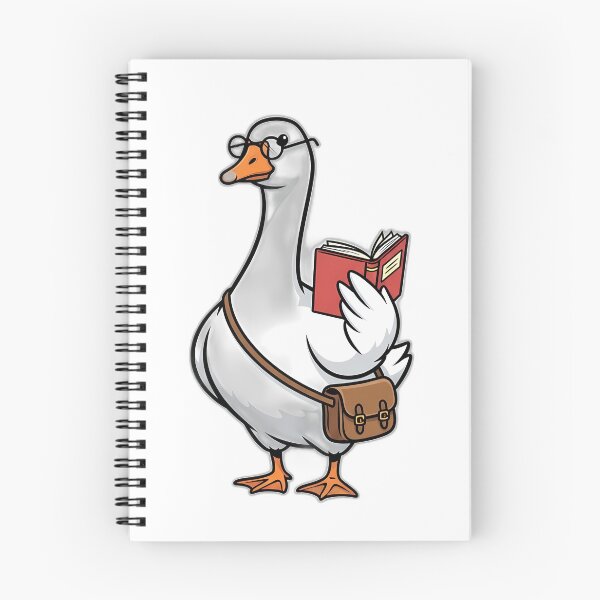 Item preview, Bookish Goose With Tiny Satchel And Book designed and sold by pumsquare.